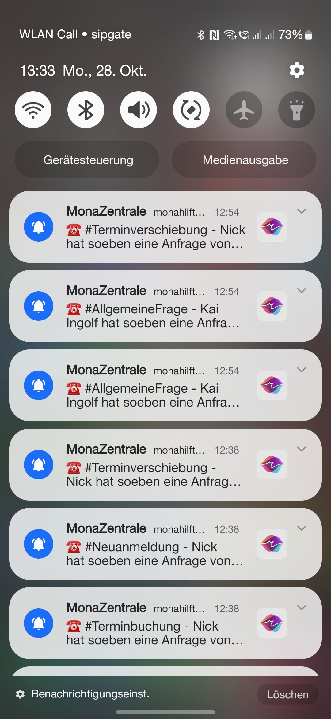 MonaZentrale - Per Push immer auf dem aktuellen Stand